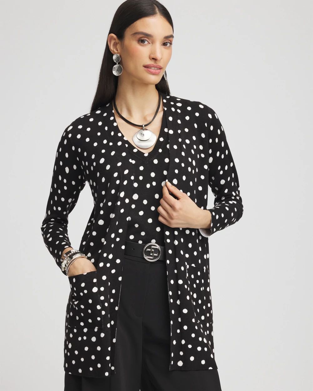 Dots Open-Front Cardigan | Chico's Dots Open-Front Cardigan | Chico's